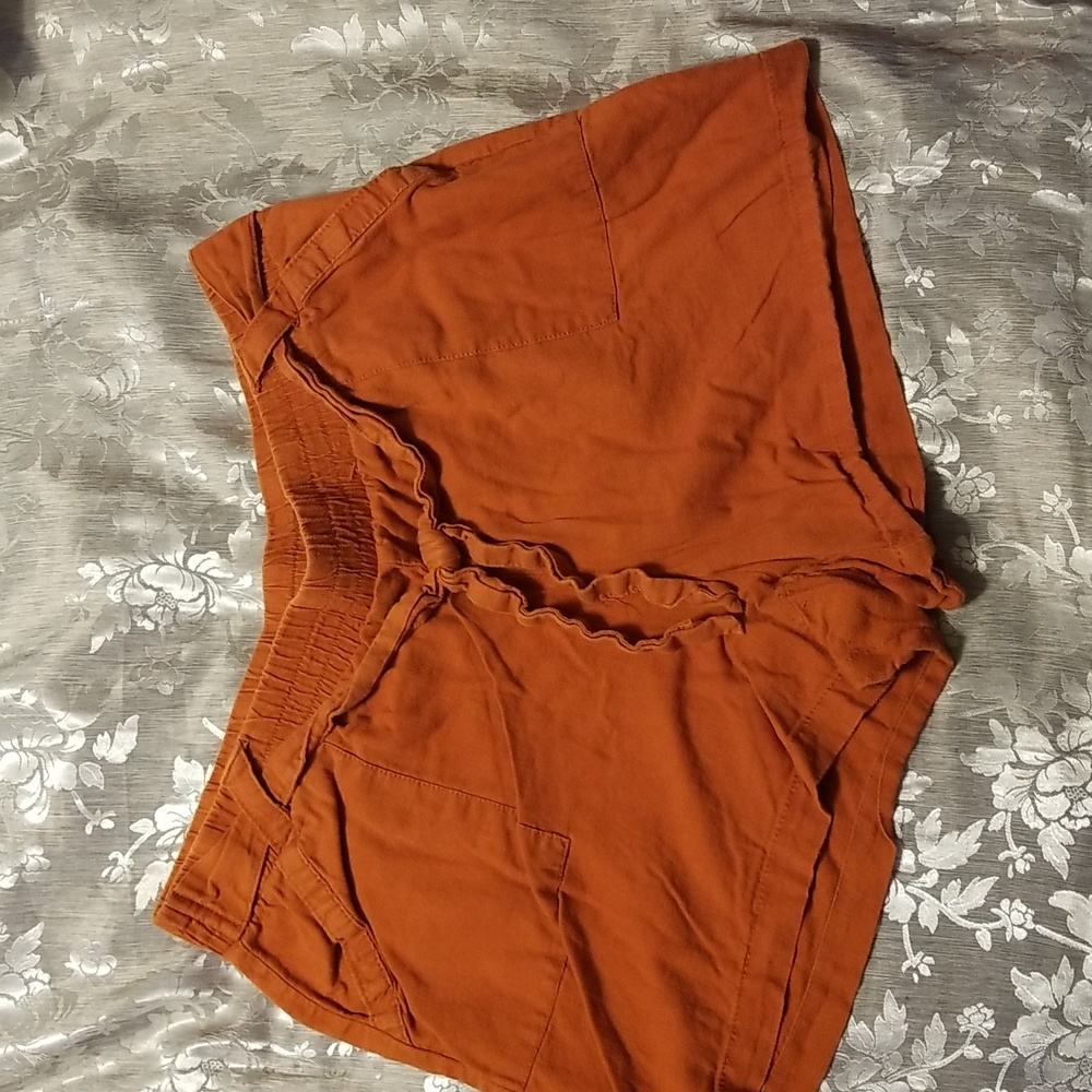 Copper Colored Linen Rayon Shorts Size 18/20W: A